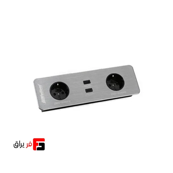 پریز توکار ملونی کد 10056 (فست شارژ Type-C و USB-A) - ۴ رنگ خشدار