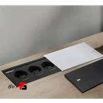 پریز توکار کشویی ملونی کد 10078 با ۳ سوکت برق