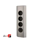 پریز روکار کُنج ملونی 10086 (مشکی و نیکل)