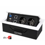 پریز توکار میز کنفرانس تیسا کد CRS-500 (دارای ۲ برق، ۲ شبکه، HDMI ،VGA و USB)